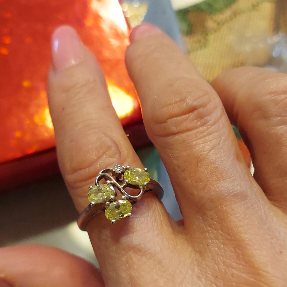 FINAL SALE Peridot sterling ring